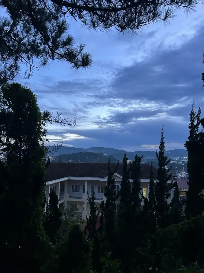 The valley view from the grounds, Domaine de Marie, Da Lat — Domaine de Marie — the pink church, Đà Lạt
