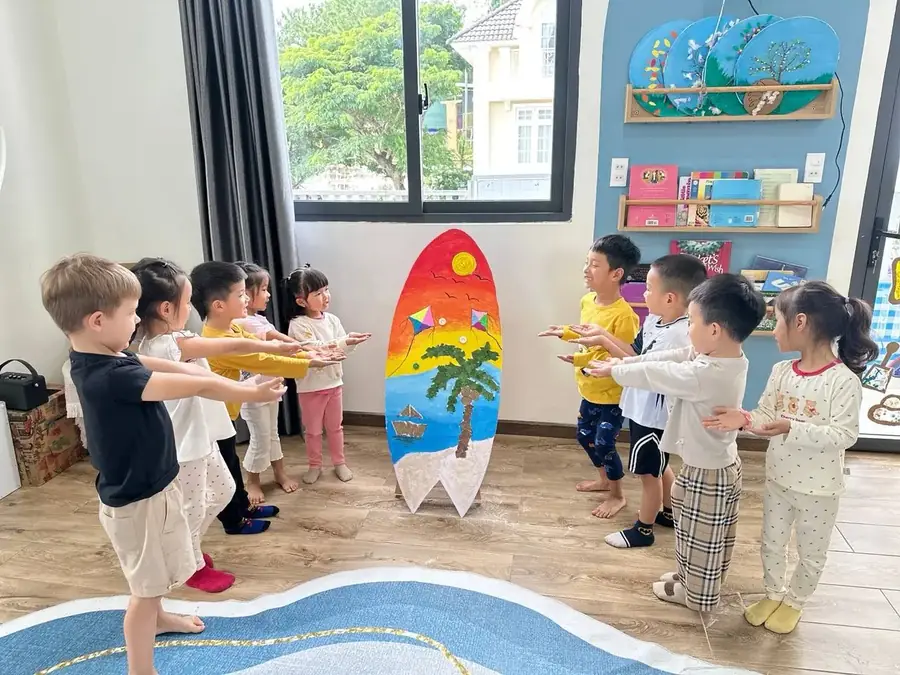 A group session at Kids Valley preschool, Da Lat