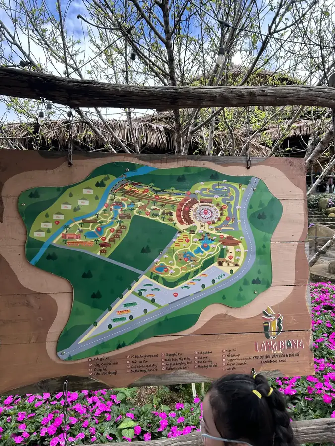 План парка LangBiang Land: больше двадцати точек — LangBiang Land — парк развлечений у подножия Ланг Бианга, Далат