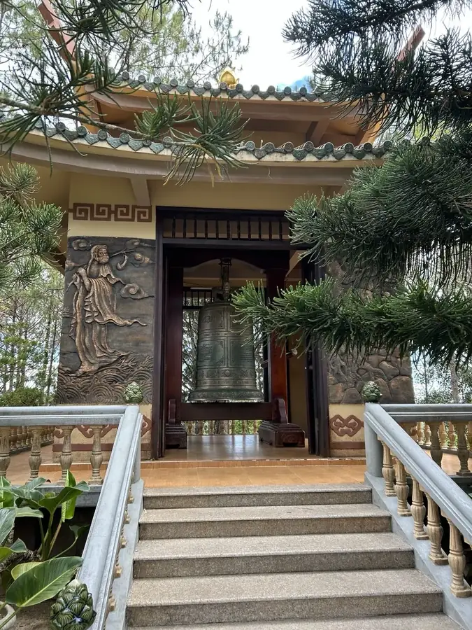 The bell pavilion at Truc Lam monastery, Da Lat